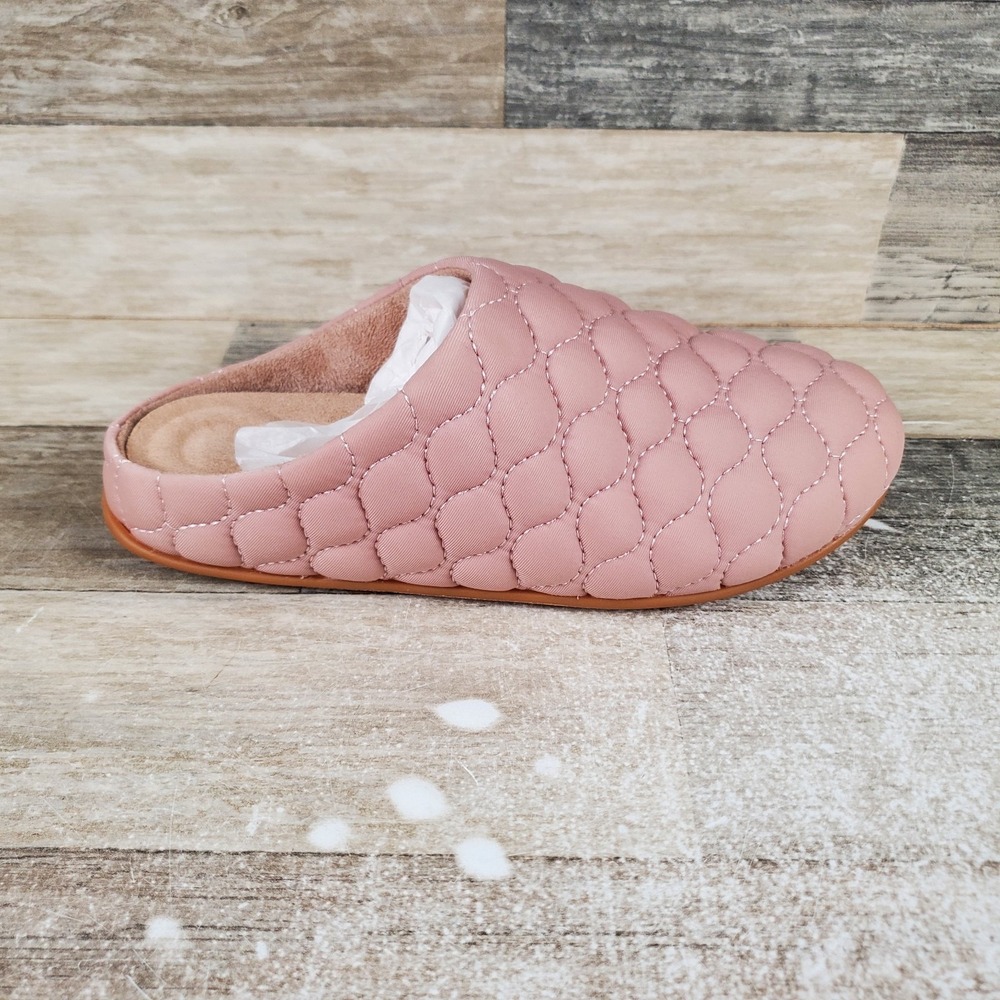 FitFlop Chrissie Women Padded Slippers Sz 5 Fleece Lined Slip On Round Toe